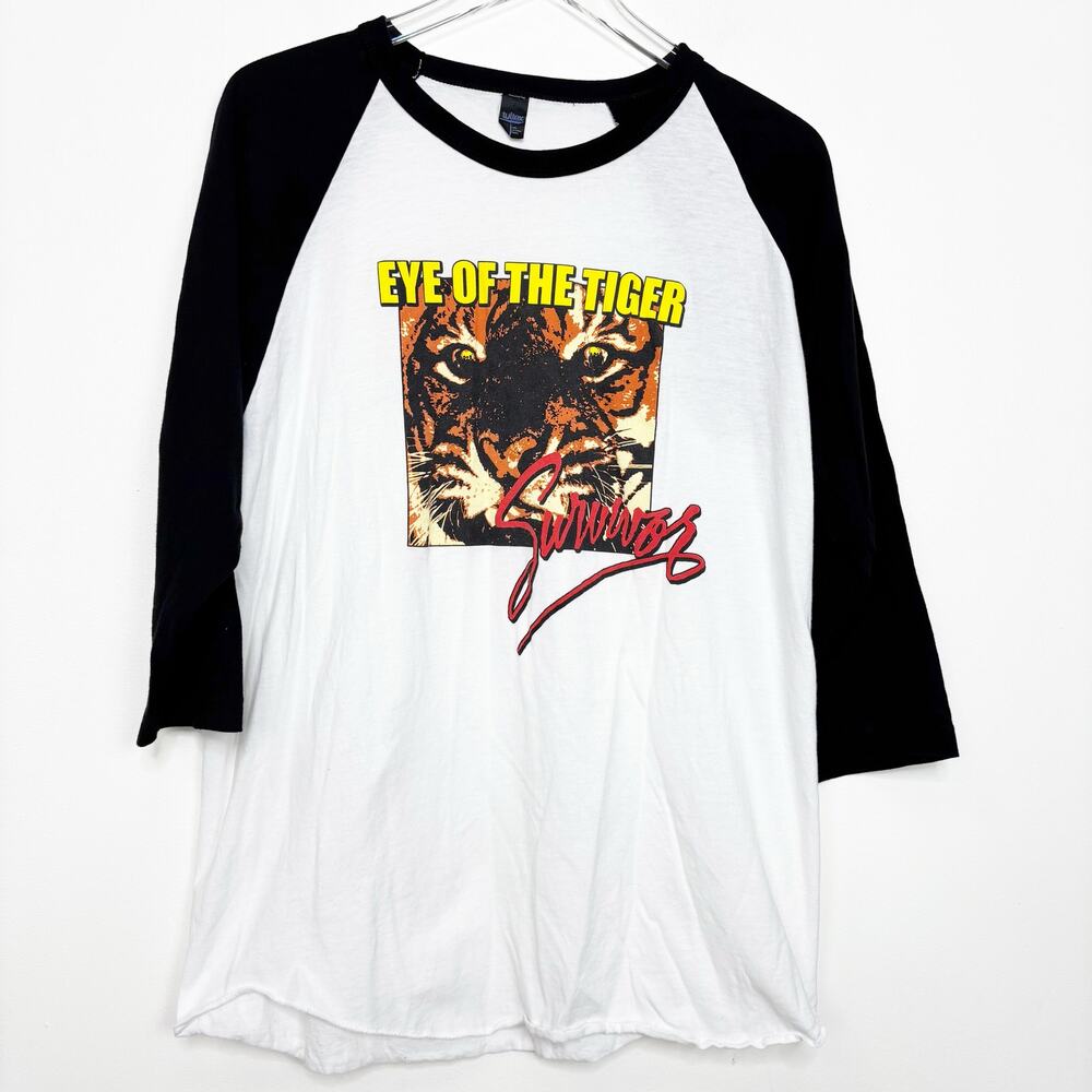 Tultex 'Eye Of The Tiger' Survivor Raglan Sleeve Unisex Tee L